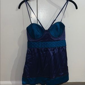 Summer top that is teal and purple